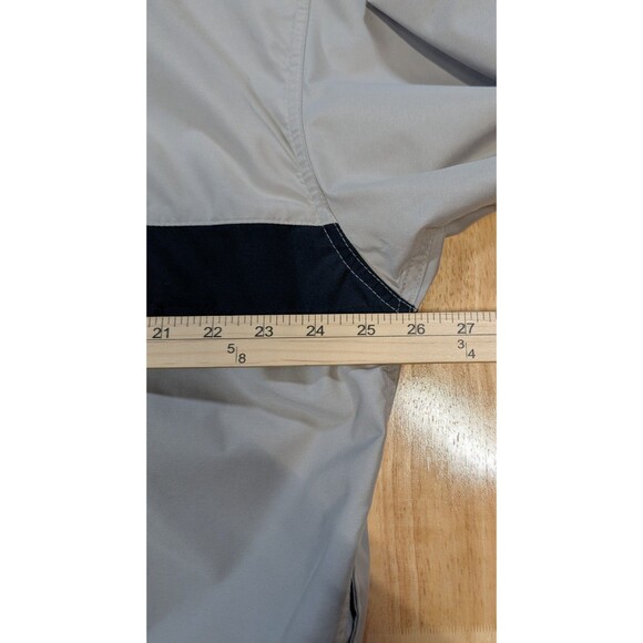 Ashworth Weather Systems 1/4 Zip Pullover Jacket Men’s L Beige Black Stripe - Picture 8 of 9